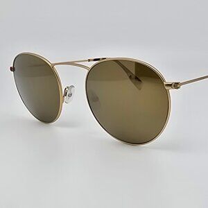 Simple Eyewear Venice 014 Matte Gold Frame Gold Mirror Lens Sunglasses Italy